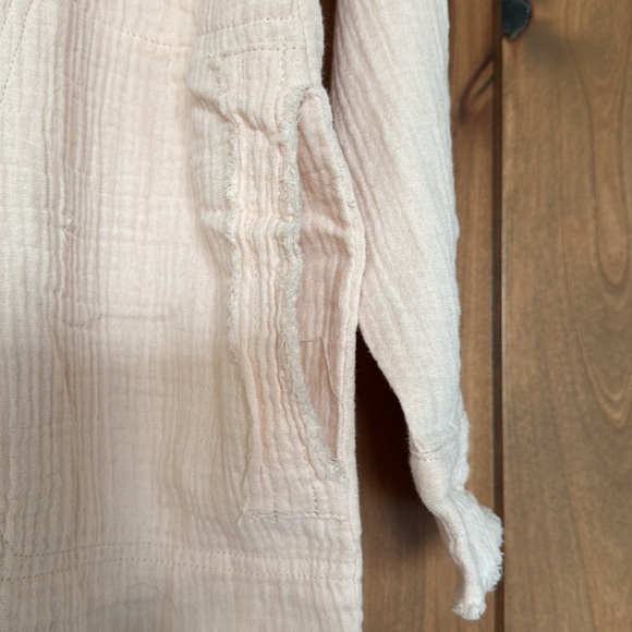 NWT Paintcolors Cotton Gauze Button Down Tunic blouse Shirt Womens M longline - Picture 5 of 10